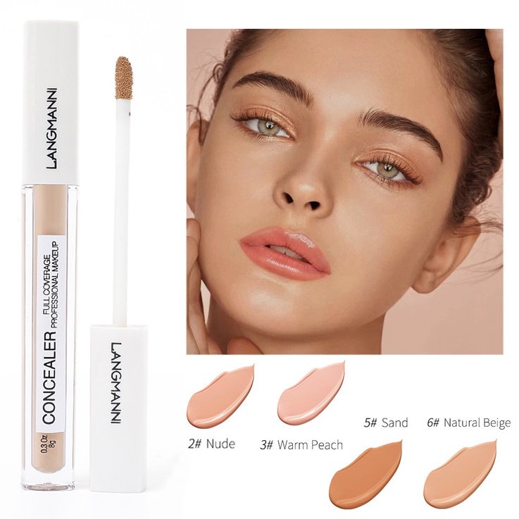 Kem Che Khuyết Điểm Langmanni Kiềm Dầu Lâu Trôi Che Phủ Lỗ Chân Lông