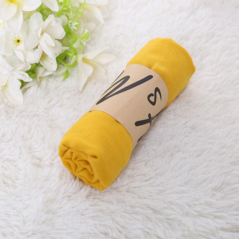 Khăn Choàng cotton Và linen Màu Xanh Dương/180*50All Mới