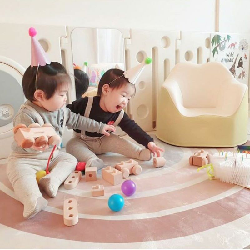 Thảm chơi tập bò trải sàn kiểu dáng cầu vồng cho trẻ sơ sinh