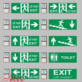 Đèn Exit thoát hiểm Kentom 2 Mặt có 10 mẫu đèn để chọn lựa