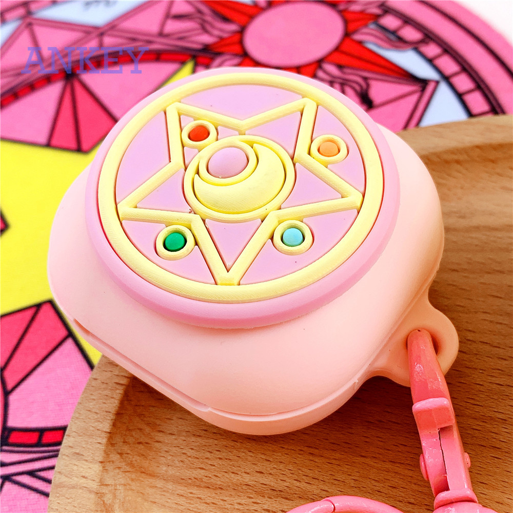 Samsung Galaxy Buds Live / Buds Pro / Buds 2 Case Vỏ bảo vệ hộp đựng tai nghe phong cách Thủy thủ mặt trăng cho