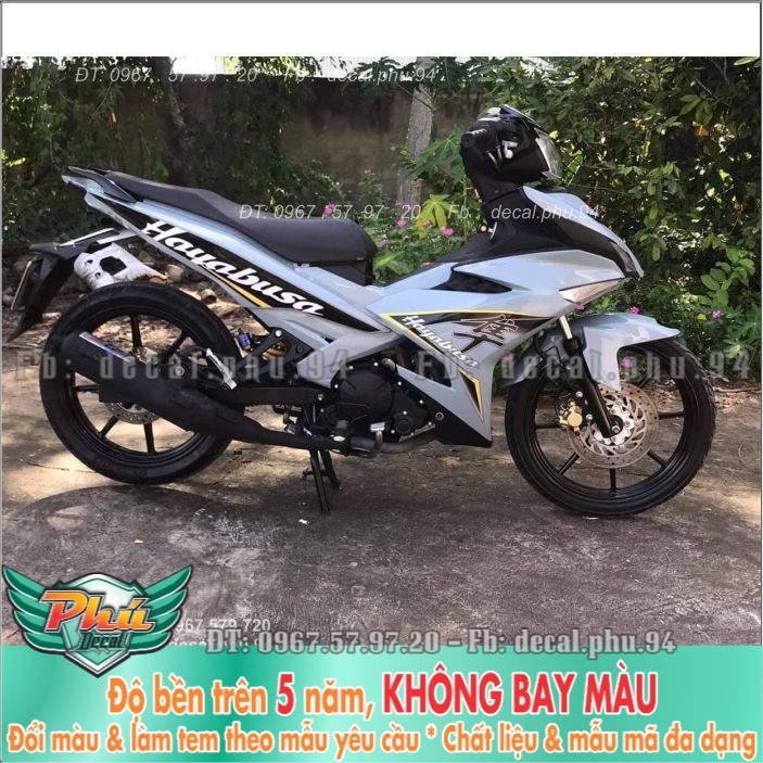 Tem rời Exciter 150 Xám xi măng Hayabusa (B) -1