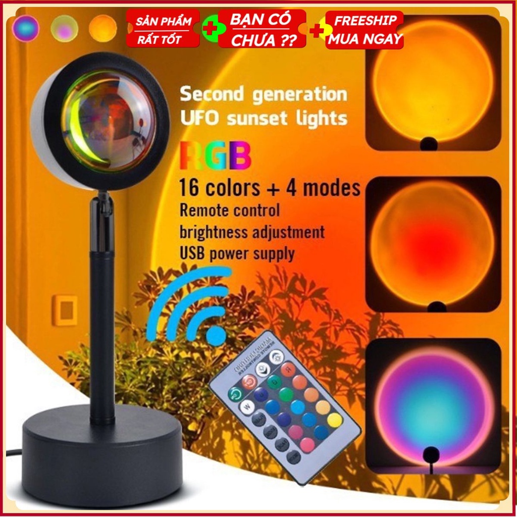Đèn Hoàng Hôn 4 In 1 - Đèn Led TikTok Hỗ Trợ Chụp Ảnh Sống Ảo, Quay Video, Đèn Cỡ 27Cm