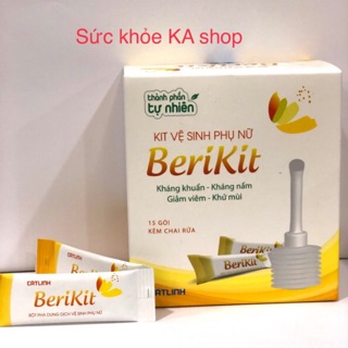 ☘️(Mẫu mới)- Kit vệ sinh phụ nữ BERIKIT- thành phần tự nhiên, kháng khuẩn, kháng nấm, giảm viêm.
