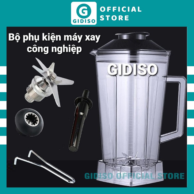 Bộ linh kiện thay thế máy xay sinh tố công nghiệp Silver Crest, Sinbo, Kenwood... (cối, dao xay, nhông sên, que dầm đá)