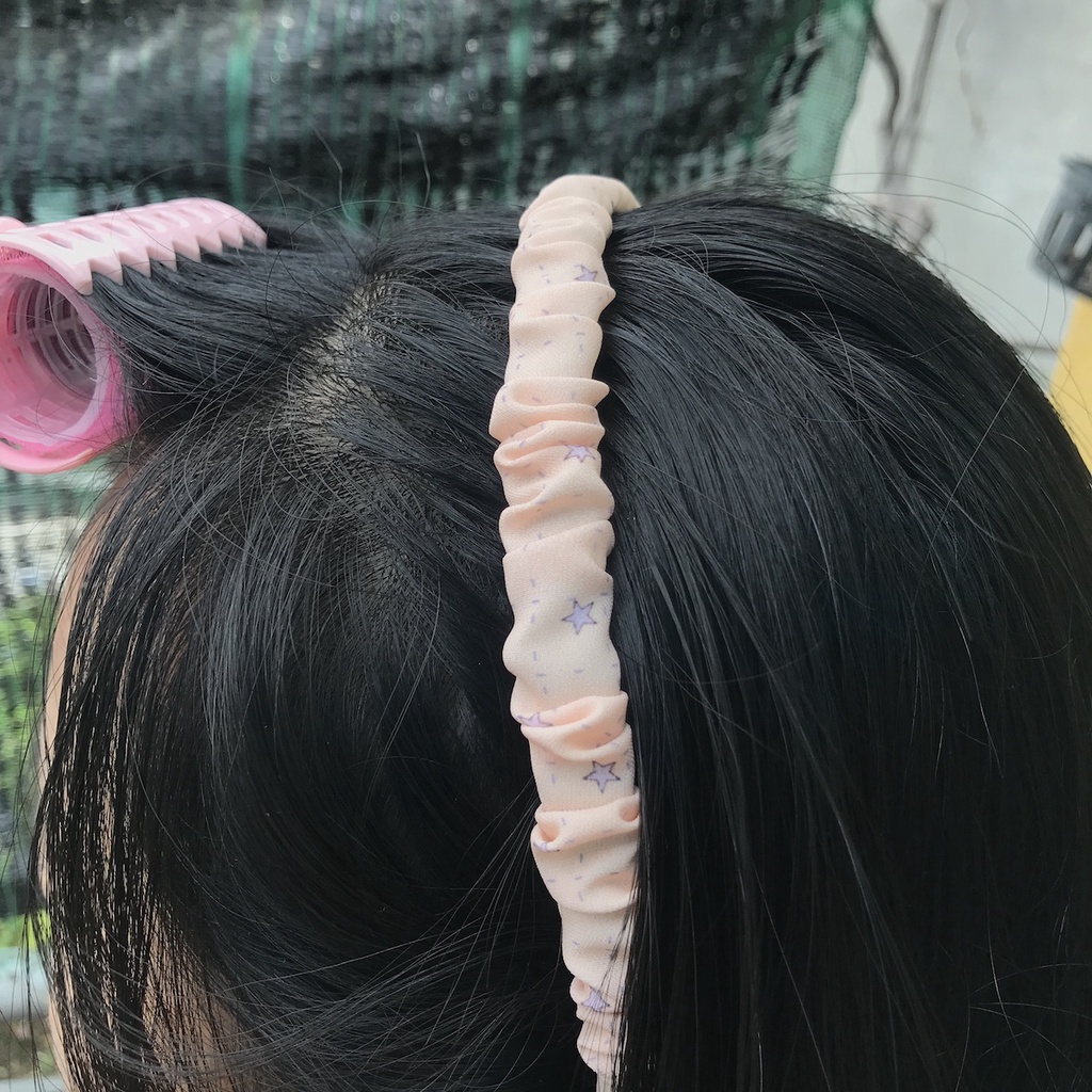 [ handmade ] băng đô xốp nhún bản to dày