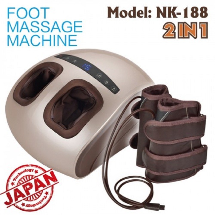 Máy massage chân và bắp chân có túi khí Nhật Bản Nikio NK-188 Hỗ Trợ Trị Suy Giãn Tĩnh Mạch BH 2 năm