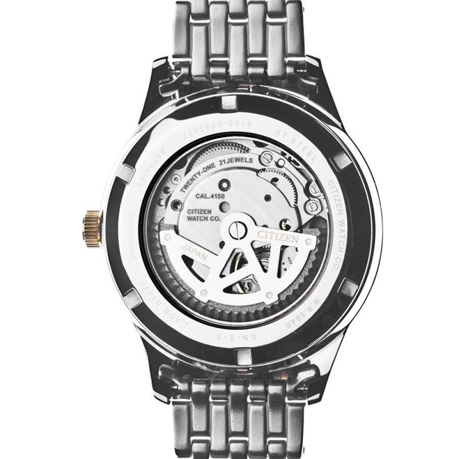 Đồng Hồ Nam Citizen Dây Thép Không Gỉ NP4074-52A - Mặt Trắng (Sapphire)