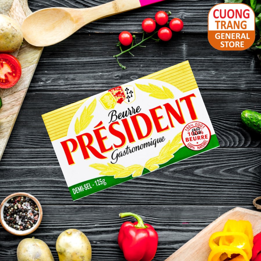 Bơ mặn President nhập khẩu Pháp 125g