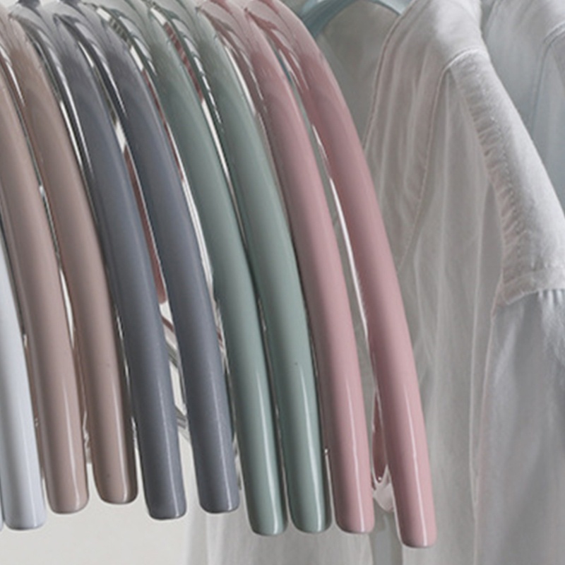 Bộ 10 Móc Treo Quần Áo Bằng Kim Loại Hình Bán Nguyệt Chống Trượt Tiện Dụng