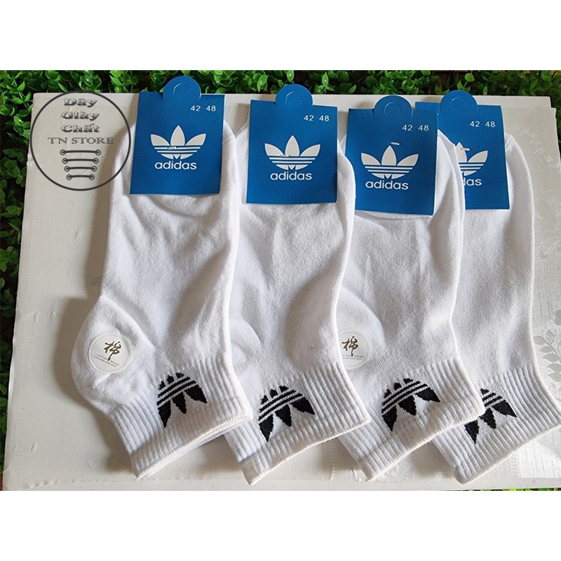Tất Adidas dệt kim cổ thấp phù hợp cho nam nữ, vớ tất chất lượng cao hàng loại 1