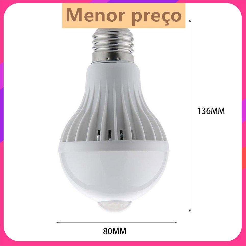 E27 LED cảm biến hồng ngoại Ánh sáng đèn cảm ứng con người Đèn LED bóng đèn tường