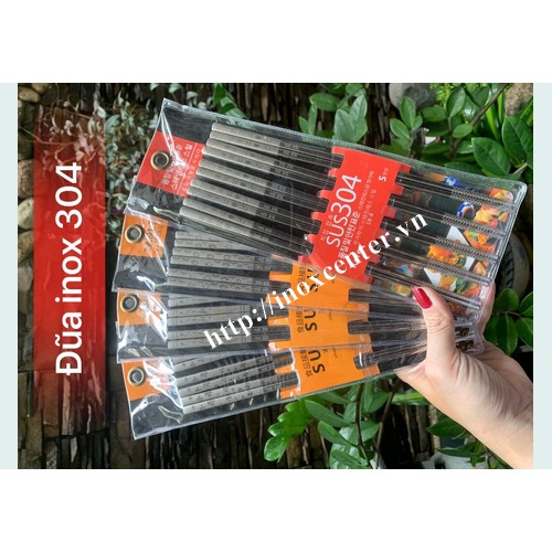 Set 5 đôi đũa Hàn Quốc inox 304