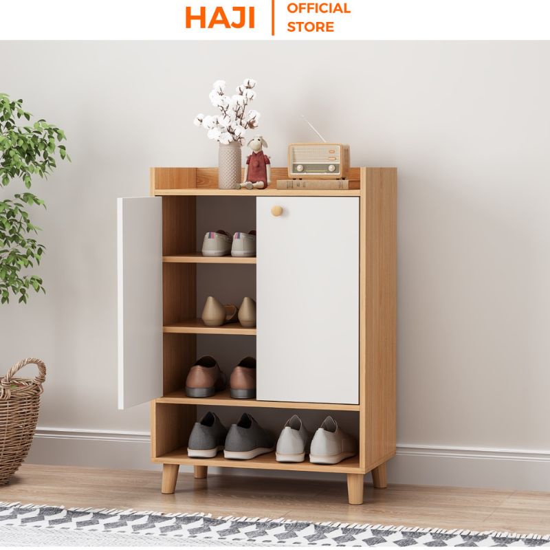 Tủ giày gỗ 4 tầng HAJI chống ẩm cánh mở tiết kiệm diện tích A125