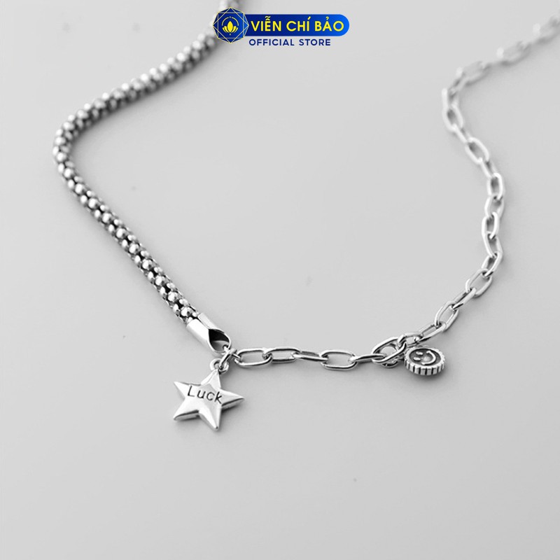 Dây chuyền choker bạc nữ Lucky Star chất liệu bạc thái 925 thời trang phụ kiện trang sức nữ Viễn Chí Bảo D000194