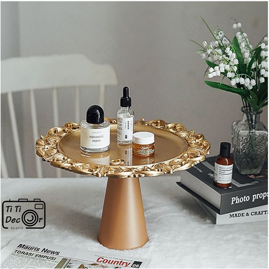 Cakestand(kệ để bánh 1 tầng) đạo cụ chụp ảnh sản phẩm, phông nền chụp ảnh - TiTi Decor