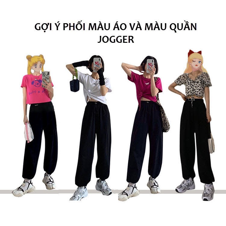 (Hàng Nhập) Quần Jogger -quần ống rộng ulzzang Hàn quốc nỉ thun co giãn