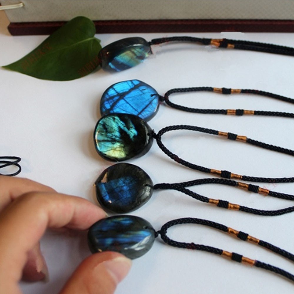 [Mã FASHIONT4FA2 giảm 10K đơn 50K] Dây chuyền mặt đá chakra chó labradorite