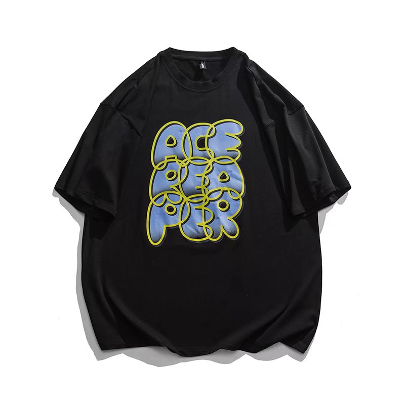 Áo Thun Tay Ngắn Dáng Rộng In Chữ Phong Cách Hip Hop Hàn Quốc Thời Trang Mùa Hè Cho Nam Và Nữ size M-5XL