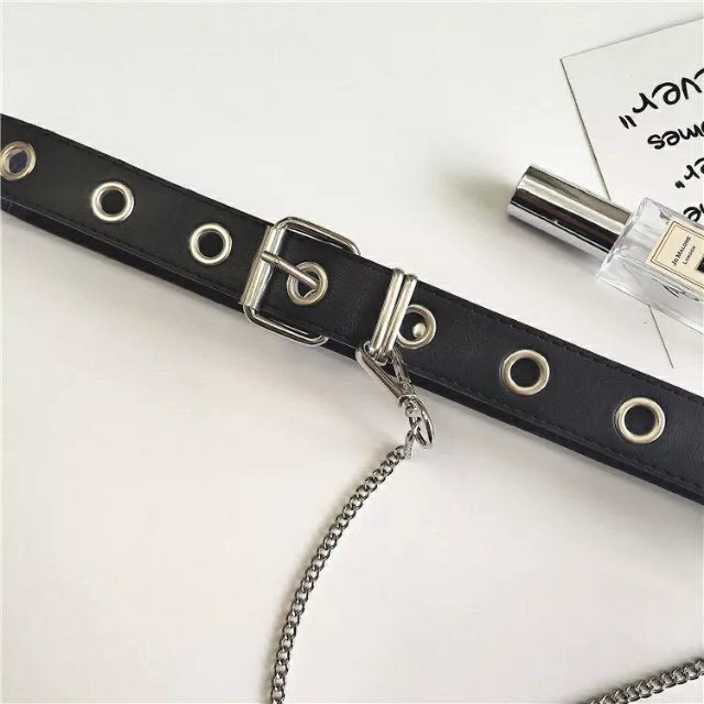 Thắt lưng da unisex kèm dây xích trẻ trung cá tính_xuongmaythuhien | BigBuy360 - bigbuy360.vn
