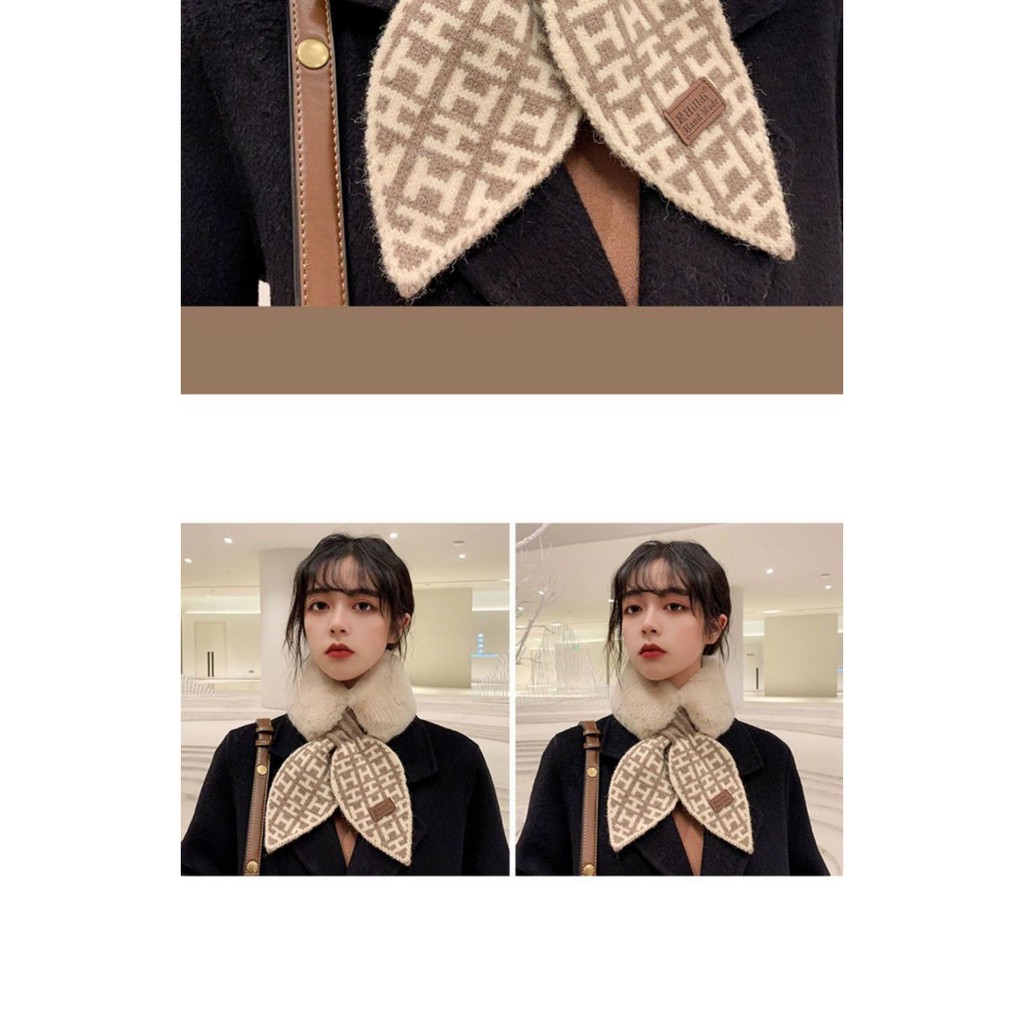 Khăn lông thỏ quàng cổ XUẤT HÀN