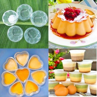 Combo 50 khuôn rau câu plan nắp đậy Hình hoa , hình tròn, hình tim vĩnh trường