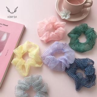Dây Buộc Tóc Đuôi Ngựa Bằng Lưới Cứng Trong Suốt Nhiều Màu Thời Trang Hàn Quốc Sy1