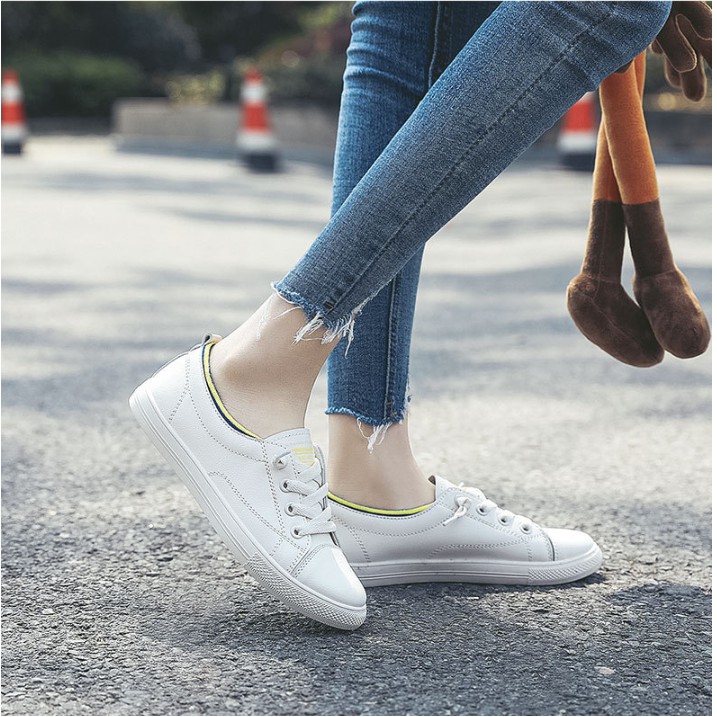 Giày Vải Nữ Màu Trăng Mới Đế BằngHàn Quốc Năng Động-Giayxinhstore