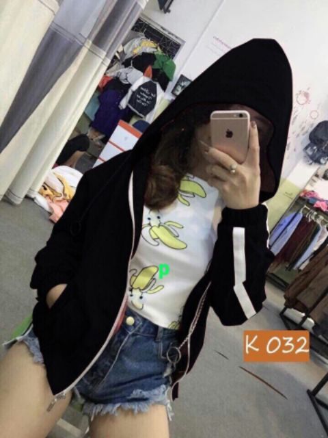 [ Mã FAMAYWA giảm 10K đơn 50K] Áo khoác dù sọc tay 2p, khoen tròn | BigBuy360 - bigbuy360.vn