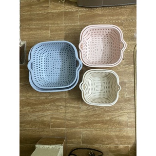 Bộ rổ 2 lớp ( gồm chậu + rổ ) Việt Nhật các cỡ