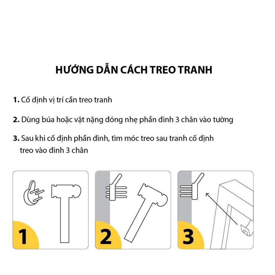 Đinh Ba Chân Treo Ảnh, Đinh Đóng Tường Không Cần Khoan Tường