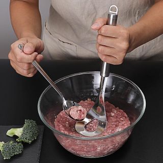 Vá nặn thịt viên inox