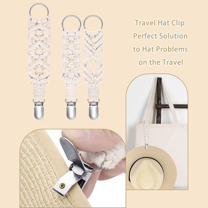 Giá Đỡ Kẹp Khăn Choàng / Mũ Chống Nắng Bằng Hợp Kim Nhôm Tiện Dụng Mang Theo Du Lịch