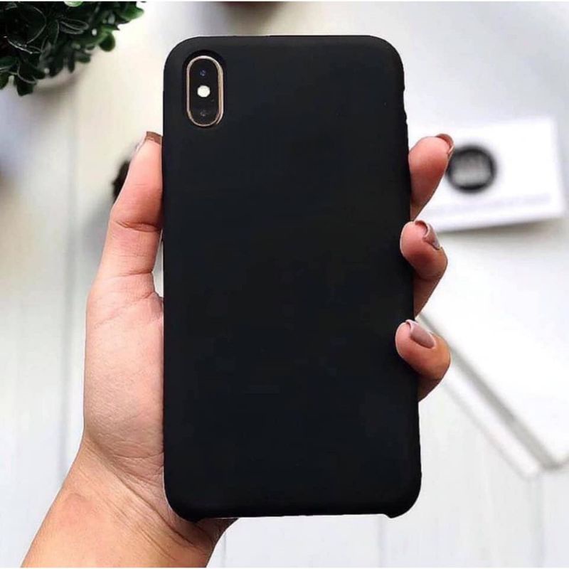 Ốp Lưng Chống Bẩn Có Lót Nỉ Dành Cho Iphon - Chống Trầy -  Màu Đen - Đủ Dòng