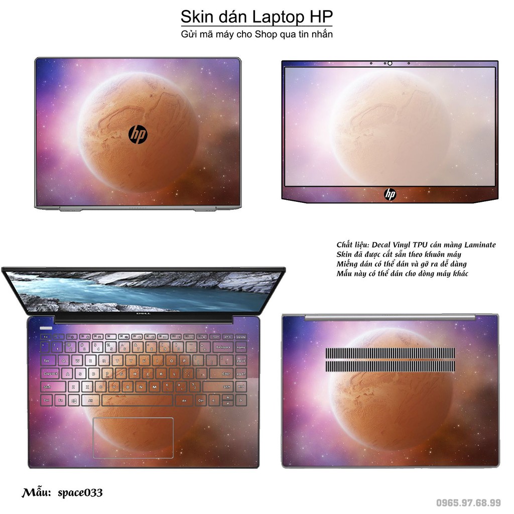 Skin dán Laptop HP in hình không gian _nhiều mẫu 6 (inbox mã máy cho Shop)