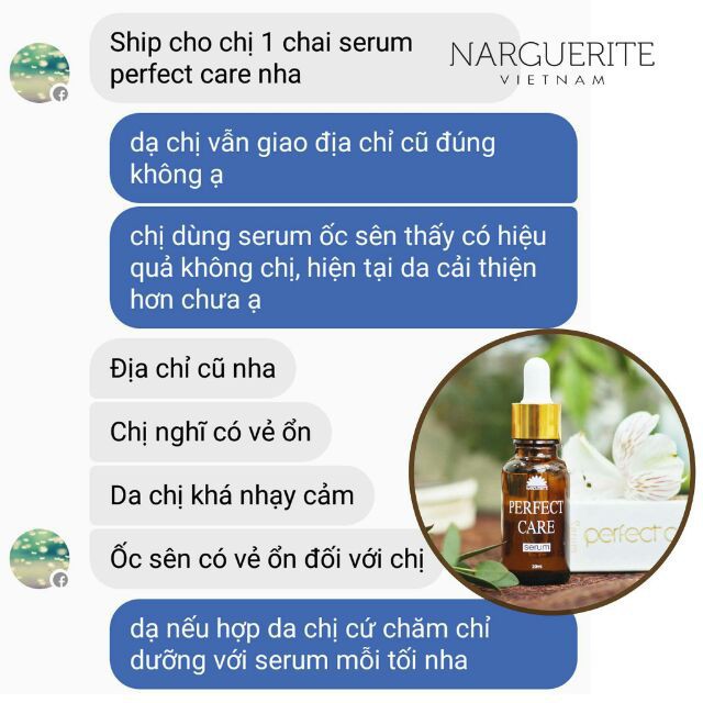 COMBO 10 SERUM ỐC SÊN  PERFECT CARE NARGUERITE [Hàng Chính Hãng] 