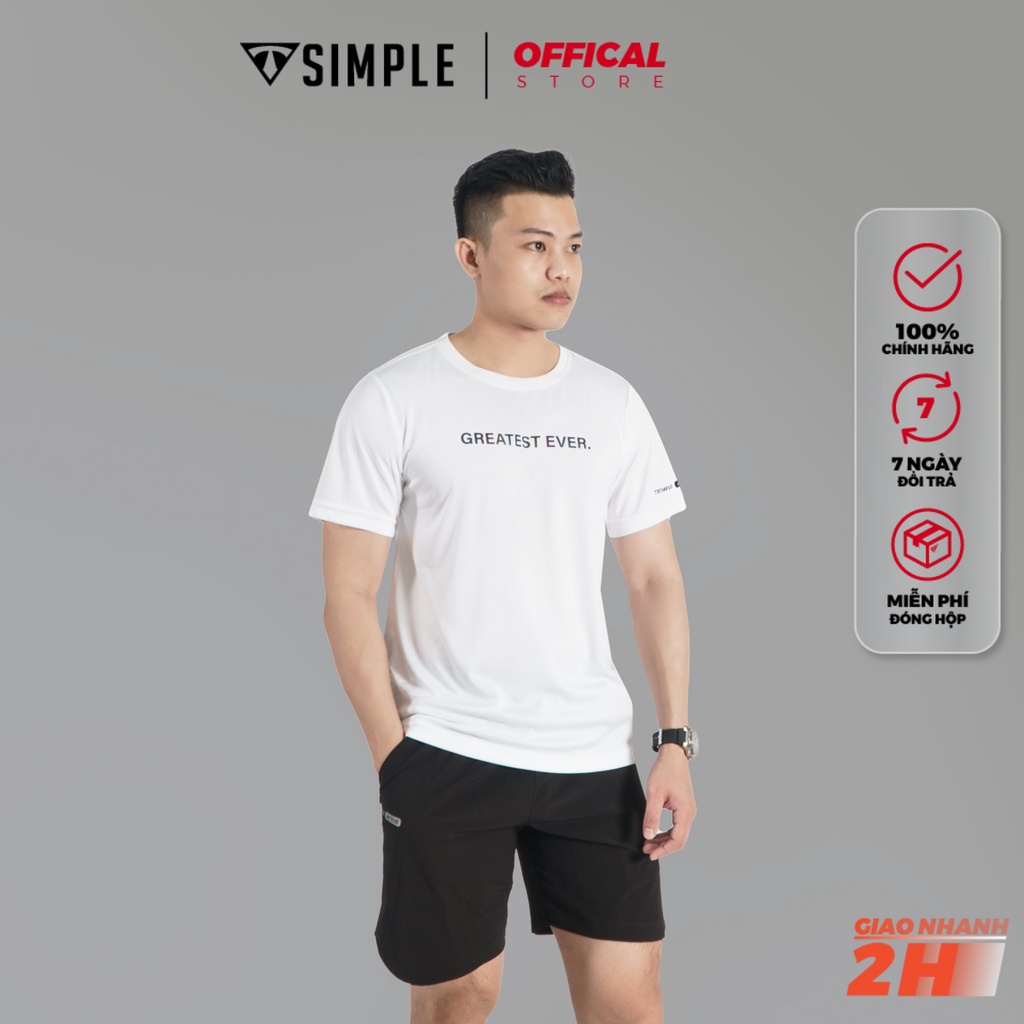 Áo Thể Thao Nam TSIMPLE cổ tròn tay ngắn tập gym vải thun lạnh thoáng mát co giãn chuẩn form MSSAHP6 | BigBuy360 - bigbuy360.vn