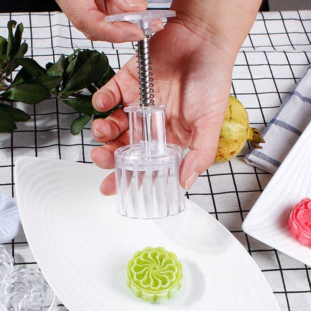 Khuôn Làm Bánh Trung Thu Dạng Nhấn Hình Hoa 6 Kiểu DIY