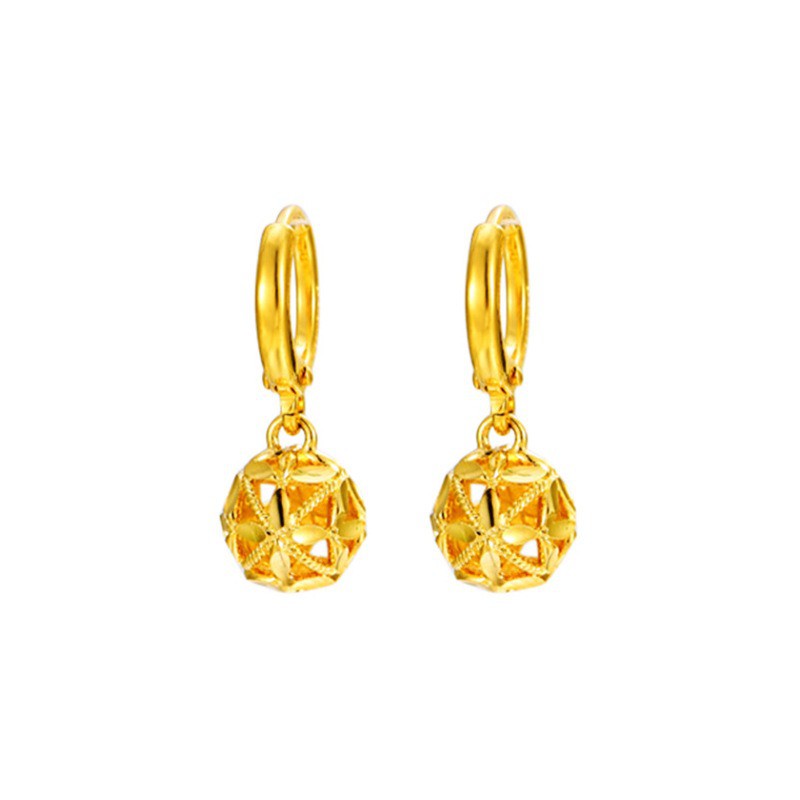 Bông Tai Quả Cầu Đá, Khuyên Tai Nữ Xi Kim mạ Vàng T148 Namoo Jewelry