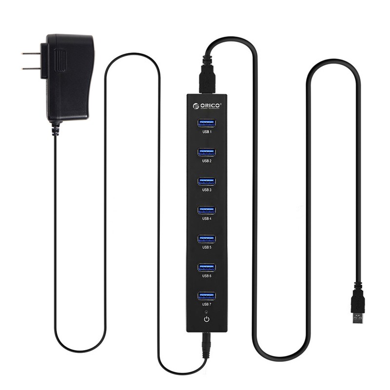 [Chính Hãng] Hub chia 7 cổng USB 3.0 Orico H7013-U3 + Kèm củ nguồn