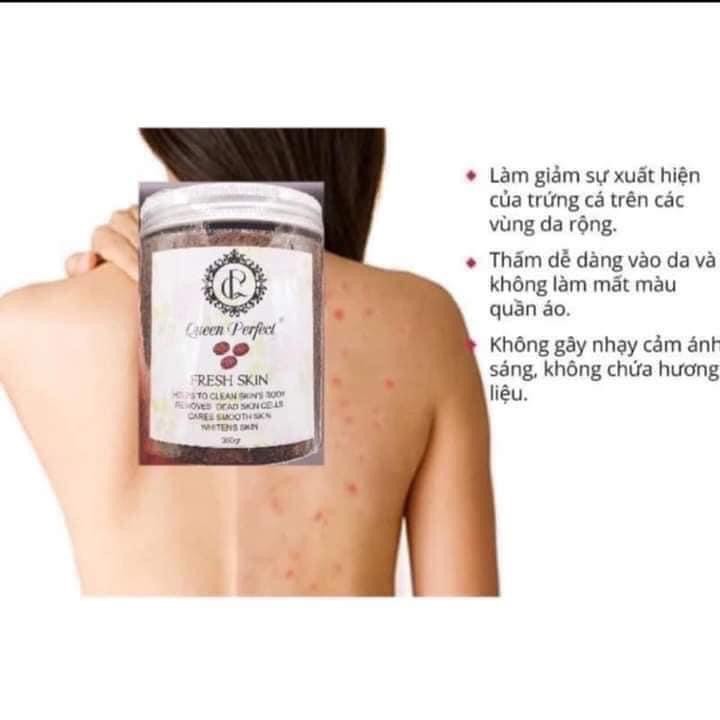 Tẩy tế bào chết ORGANIC cà phê 100% tự nhiên Queen Perfect  ♥️ SALE SỐC ♥️ làm sạch da, ngăn ngừa mụn, tái tạo da