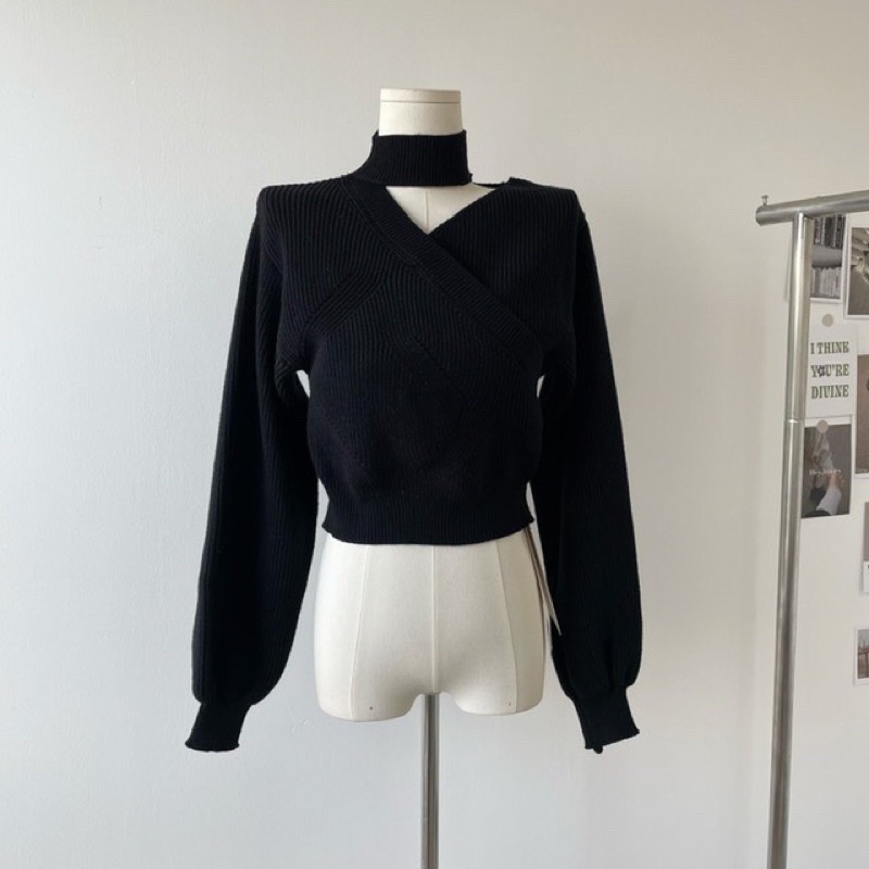 Áo Len Chéo Tay Bồng Ulzzang | BigBuy360 - bigbuy360.vn