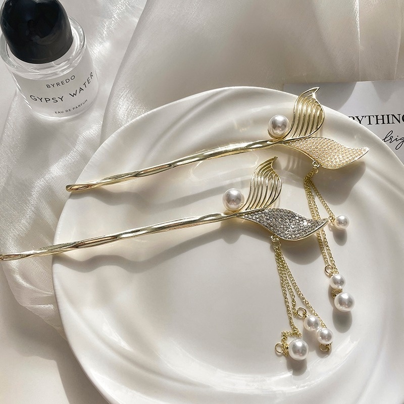 Trâm Cài Tóc Đuôi Nàng Tiên Cá Phối Tua Rua Thời Trang Cho Nữ