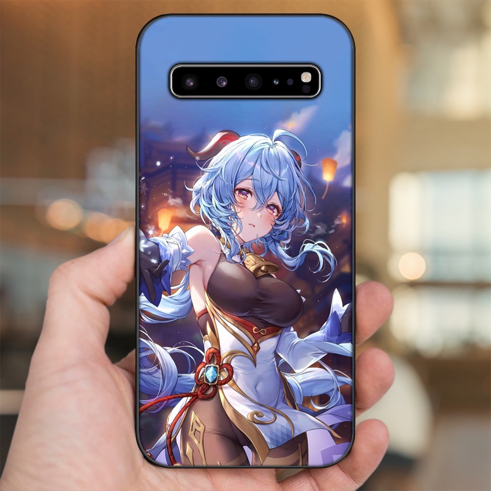 Ốp lưng Samsung S10, S10 5G, S10 Plus viền đen in hình Ganyu Genshin Impact