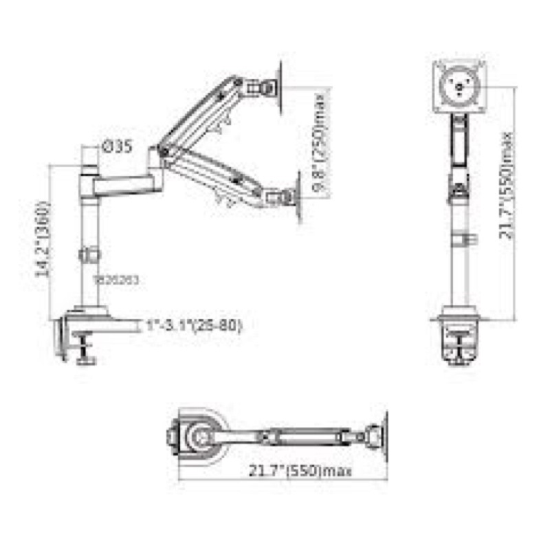 SIÊU SALE Giá treo màn hình máy tính Nb h100 22-35” khỏe hơn Nb f80