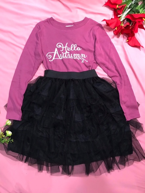 Chân váy lưới 4 tầng from ngắn