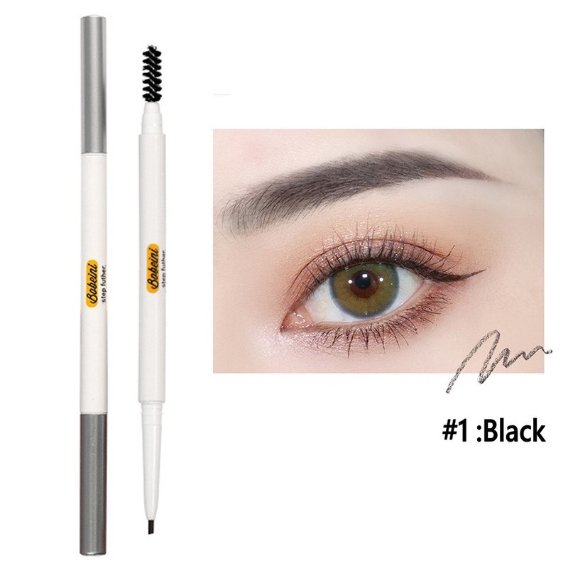Bút Kẻ Lông Mày Hai Đầu Xoay 6 Màu Tùy Chọn Ngòi 1.5mm Siêu Mảnh Chống Thấm Nước