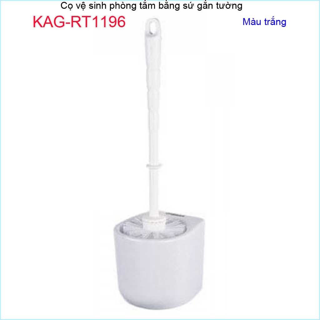 Kệ cọ vệ sinh bồn cầu Caesar KAG-RT1196, Sales 1+1  giá đựng bàn chải vệ sinh bằng sứ toilet tặng cây chà toilet sứ