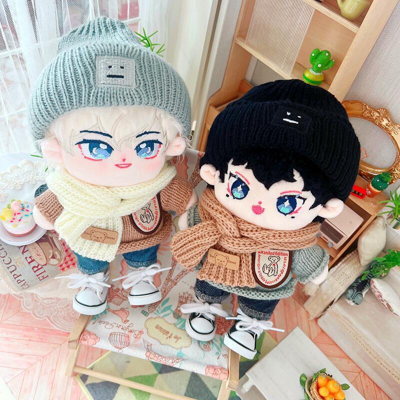 Bộ Quần Áo Sweater Kèm Mũ Hình Gấu Hoạt Hình 20cm Thay Thế Cho Búp Bê DIY