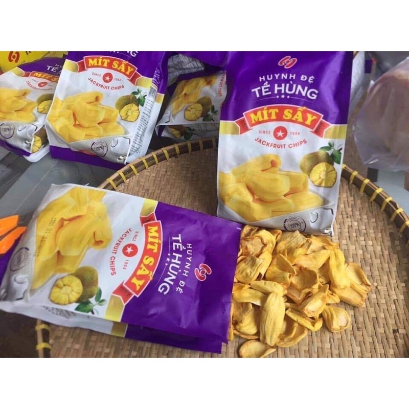 Mít sấy Tề Hùng thơm ngon giòn tan nguyên múi 250g Mít sấy ngon mới